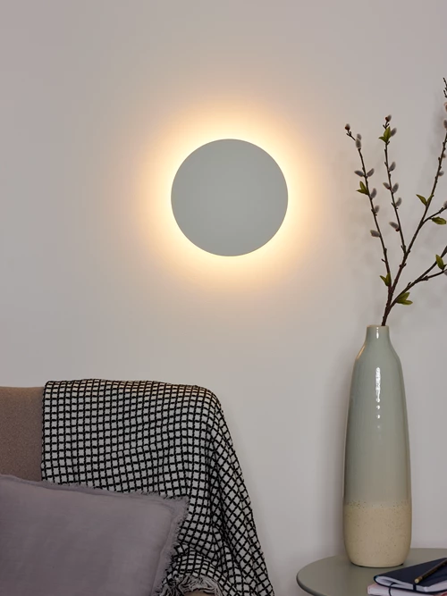 Lucide EKLYPS LED - Wandleuchte - Ø 25 cm - LED - 1x9W 3000K - Weiß - Atmosphäre 1